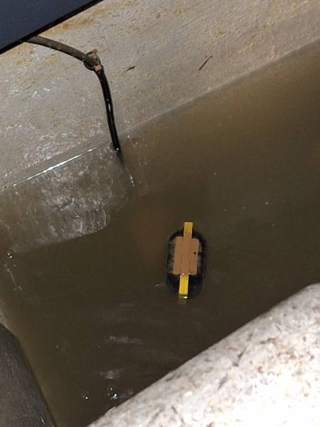 Ascenseur inondée suite à de fortes pluies à La Valette du Var 