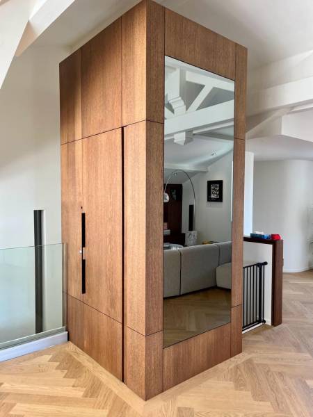 Ascenseur installé par EMA dans un immeuble existant 